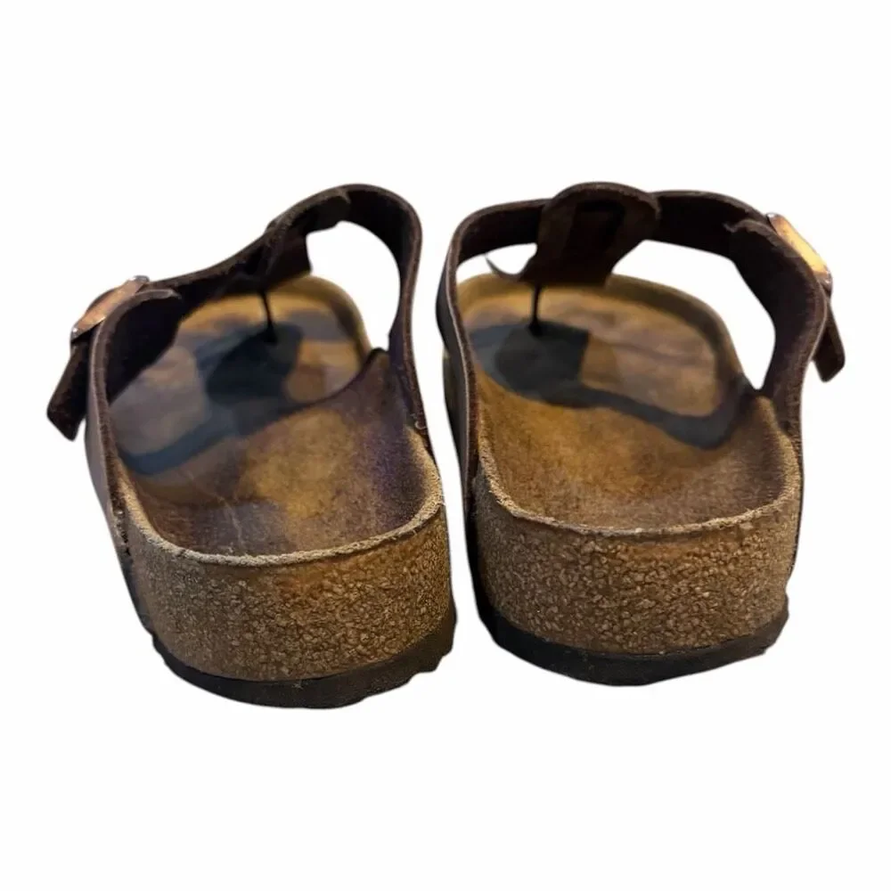 BIRKENSTOCK Medina Men’s Brown Oiled Leather Sandals Size 13